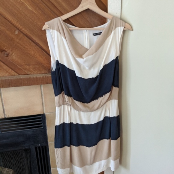 ZARA Color Block Stripe Dress Size Medium - Picture 5 of 5